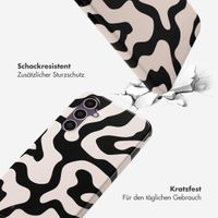 Selencia Vivid Back Cover Samsung Galaxy S23 FE - Art Wave Black