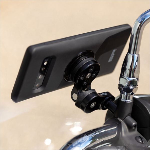 SP Connect Clutch Mount Pro Motorrad-Handyhalterung für SPC+ Hüllen - 360° drehbar - Schwarz