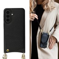 Selencia Nova HandyHülle mit Kordel und Kartenhalter Samsung Galaxy A57 (5G) - Schwarz