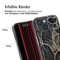 imoshion Design Hülle Apple iPhone 15 - Golden Leaves Transparent