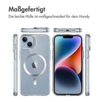 imoshion Klare Glitter Backcover mit MagSafe Apple iPhone 14 - Silber