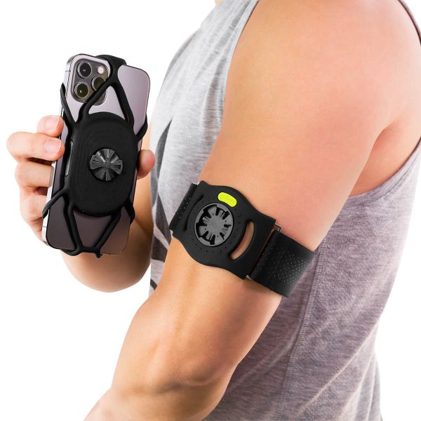 Bone ﻿Run Tie Connect Kit Serie - Neopren-Handy-Armband - Schwarz