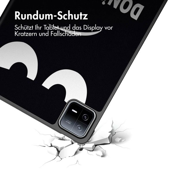 imoshion Design Trifold Klapphülle für das Xiaomi Pad 6 / 6 Pro - Don't touch