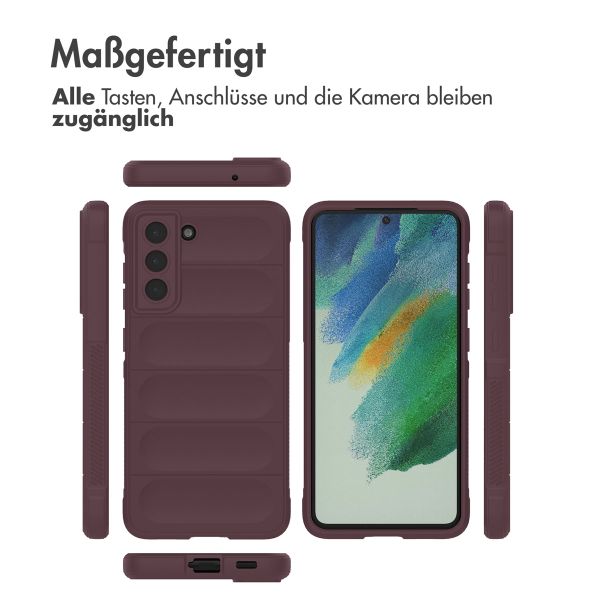 imoshion EasyGrip Back Cover für das Samsung Galaxy S21 FE - Aubergine