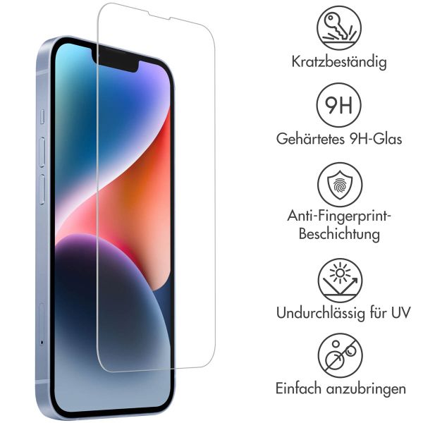 Accezz Screen Protector aus gehärtetem Glas iPhone 13 / 13 Pro / 14 / 16e