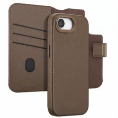 Accezz 2-in-1 Klapphülle aus Leder mit MagSafe Apple iPhone 17e / 16e - Kaffeebraun