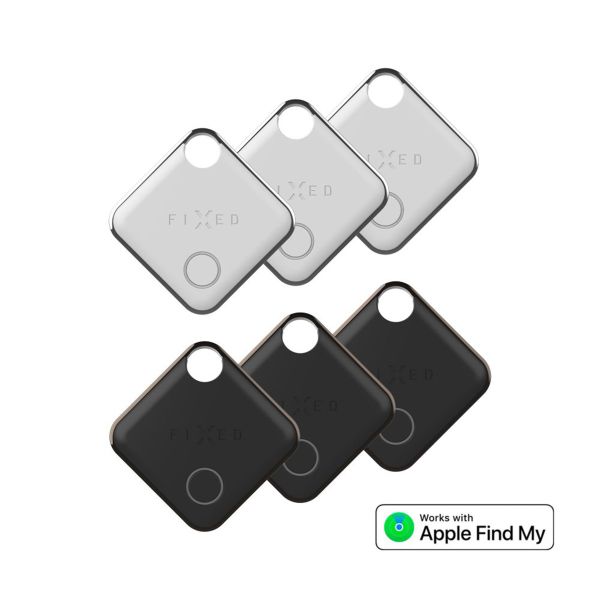 Fixed Tag - Bluetooth Tracker für iOS - 6 Pack - Schwarz / Weiß