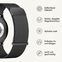 imoshion Mailändische Magnetarmband -   Universelle 22 mm Anschluss - Schwarz