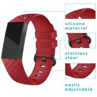 imoshion Silikonband für die Fitbit Charge 3 / 4 - Rot