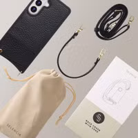 Selencia Nova HandyHülle mit Kordel und Kartenhalter Samsung Galaxy S26 Plus - Schwarz