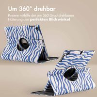imoshion 360° drehbare Design Klapphülle Apple iPad 6 (2018) 9.7 Zoll / iPad 5 (2017) 9.7 Zoll - White Blue Stripes