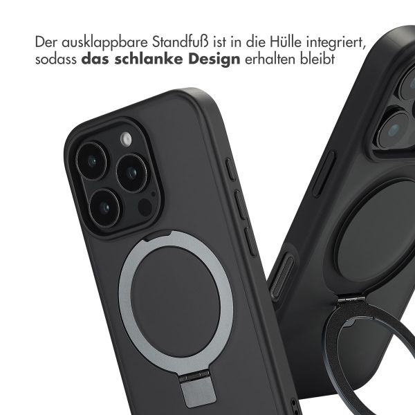 Accezz Ring Stand Backcover mit MagSafe für das iPhone 16 Pro Max - Schwarz