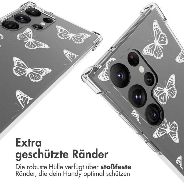 imoshion Design Hülle mit Band für das Samsung Galaxy S23 Ultra - Butterfly