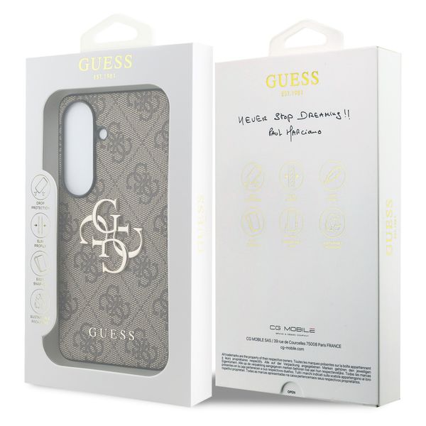 Guess 4G Metal Logo Back Cover Samsung Galaxy S26 - Braun