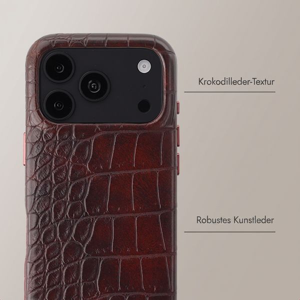 Selencia Croco Backcover mit MagSafe Apple iPhone 18 Pro Max / 17 Pro Max - Choco Brown