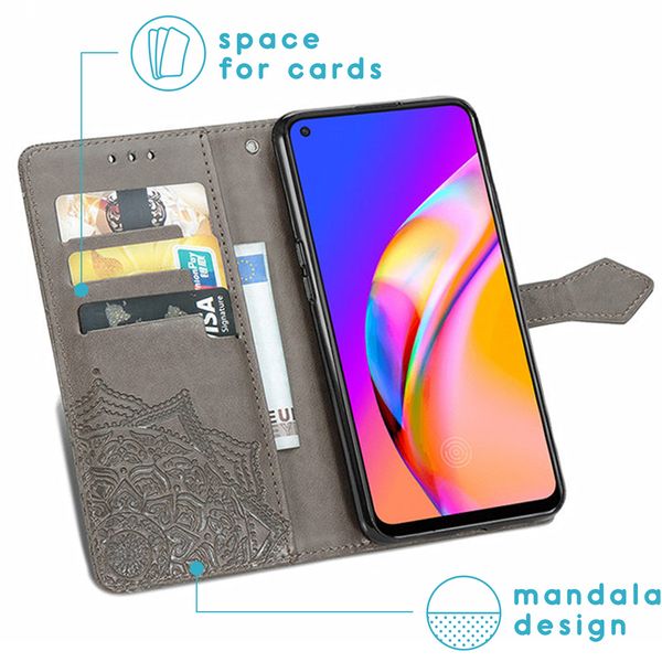 imoshion Mandala Klapphülle Oppo A94 (5G) - Grau