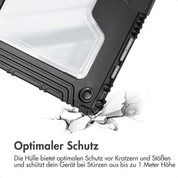 Accezz Rugged Trifold Klapphülle Samsung Galaxy Tab A9 Plus - Schwarz