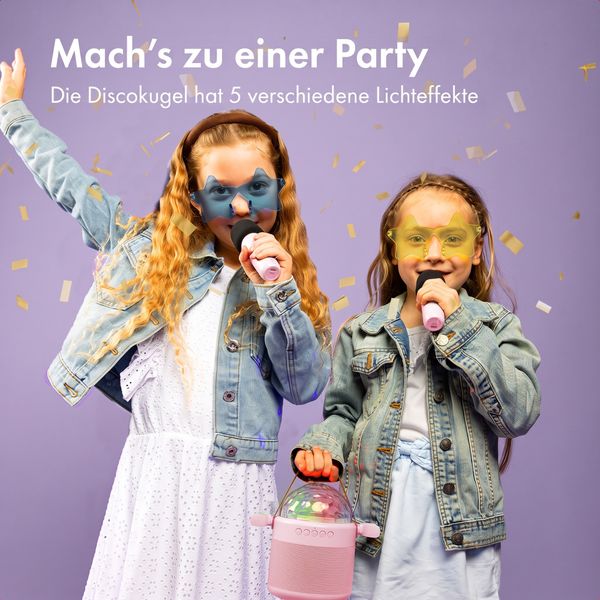 imoshion Sing & Shine Karaoke-Set - Lautsprecher und 2 Mikrofone - Candy Pink