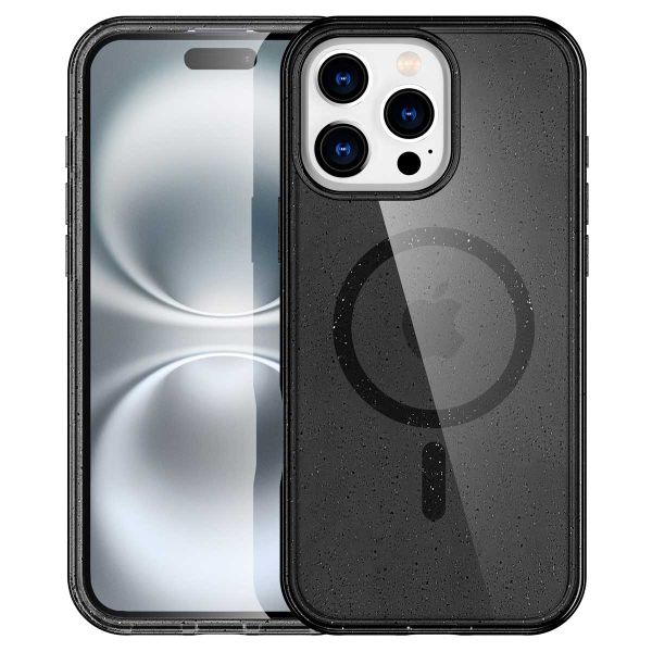imoshion Sparkle Back Cover mit MagSafe Apple iPhone 16 Pro Max - Glitter Schwarz