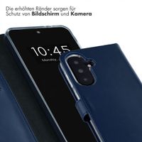 Selencia Echtleder Klapphülle Samsung Galaxy A37 (5G) - Dunkelblau