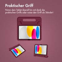 imoshion Schutzhülle mit Handgriff kindersicher Apple iPad 11 (2025) 11 Zoll A16 / iPad 10 (2022) 10.9 Zoll - Velvet Plum