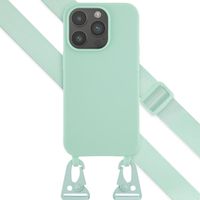Selencia Silikonhülle mit abnehmbarem Band für das Apple iPhone 14 Pro - Türkis