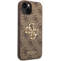 Guess 4G Metal Logo Back Cover für das iPhone 15 - Braun