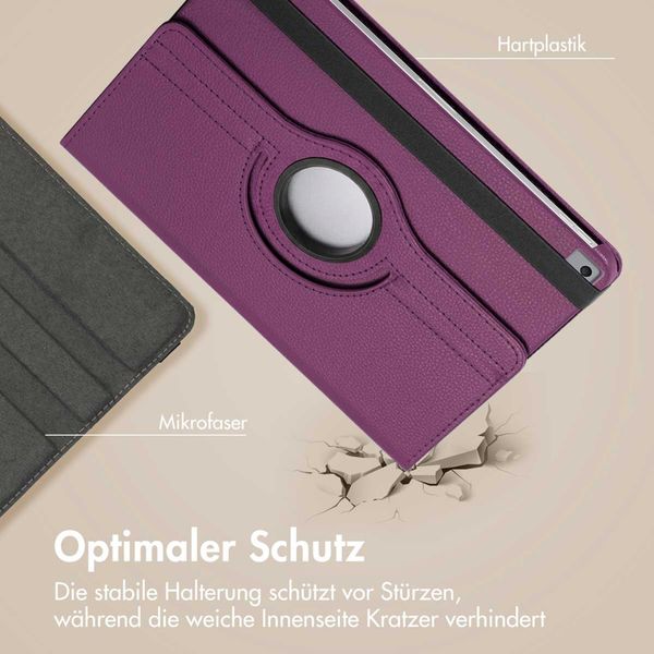imoshion 360° drehbare Klapphülle Apple iPad 9 (2021) 10.2 Zoll / iPad 8 (2020) 10.2 Zoll / iPad 7 (2019) 10.2 Zoll - Violett