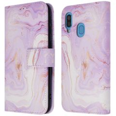 imoshion Design Klapphülle Samsung Galaxy A40 - Purple Marble