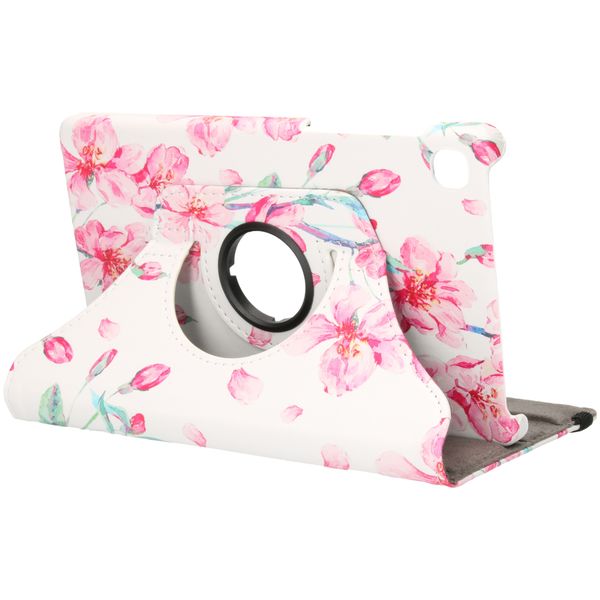 imoshion 360° drehbare Design Tablet Klapphülle Galaxy Tab A7 Lite - Blossom Watercolor White