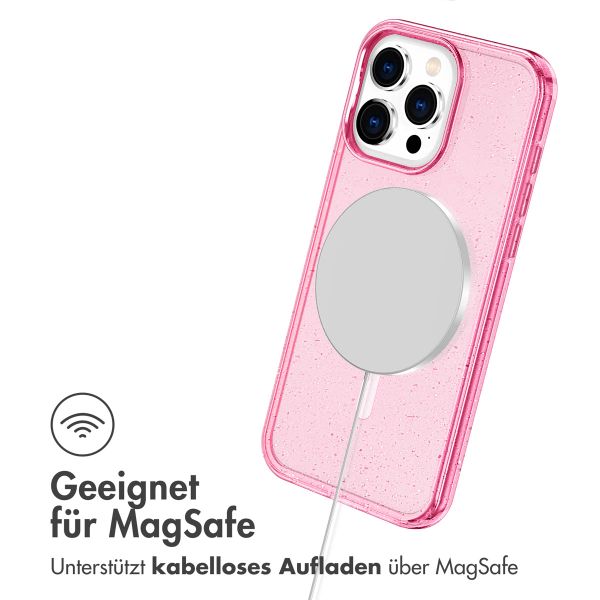imoshion Sparkle Back Cover mit MagSafe Apple iPhone 15 Pro - Glitzer Rosa