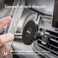 Accezz Handyhalterung für das Auto für das iPhone 14 Plus - MagSafe - Lüftungsgitter - Magnetisch - Schwarz