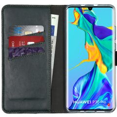 Selencia Echtleder Klapphülle Huawei P30 Pro - Grün