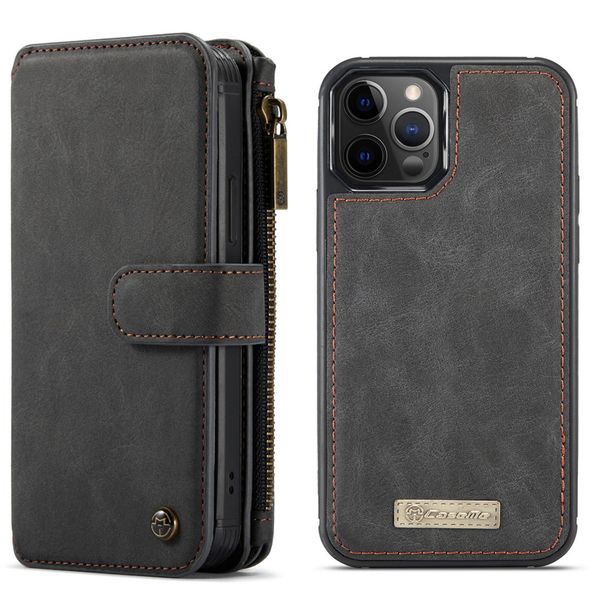 CaseMe Luxuriöse 2-in-1 Portemonnaie-Klapphülle iPhone 12 (Pro)