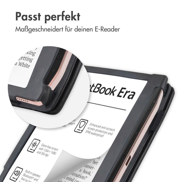 imoshion Klapphülle Sleepcover mit strap und stand Pocketbook Era Color - Schwarz