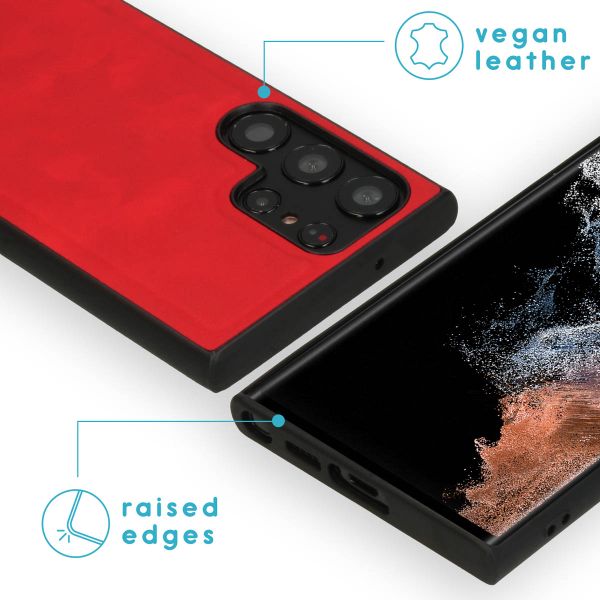 imoshion Entfernbare 2-1 Luxus Klapphülle Samsung Galaxy S23 Ultra - Rot