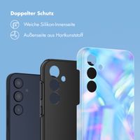 Selencia Vivid Tough Back Cover für das Samsung Galaxy A35 - Holographic Blue Dream