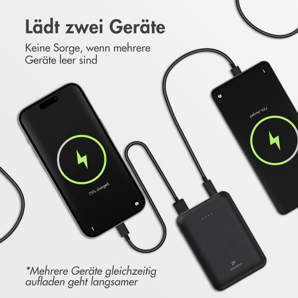 imoshion Kompakte Powerbank 10.000 mAh - Schwarz