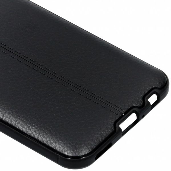 Leder Silikon-Case Schwarz für das Huawei P Smart (2019)