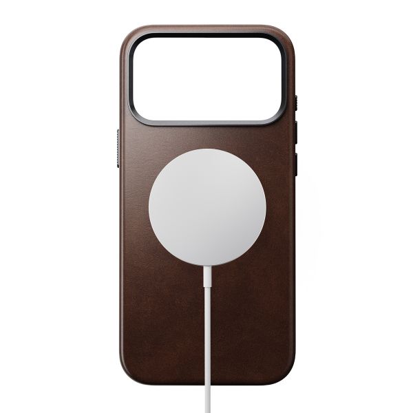 Nomad Traditionelles Horween-Leder Backcover mit MagSafe Apple iPhone 17 Pro Max - Rustic Brown