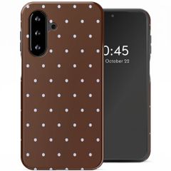 Selencia Vivid Back Cover Samsung Galaxy A17 (5G) / (4G) - Happy Dots Chocolate