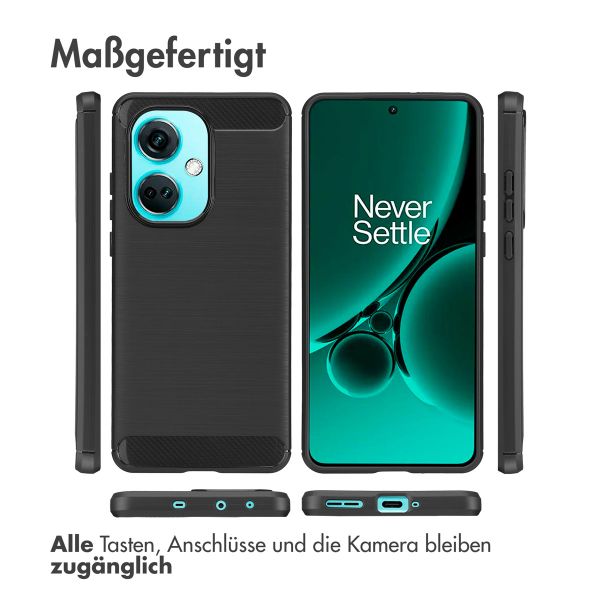 imoshion Brushed Back Cover für das OnePlus Nord CE 3 / CE 3 Lite - Schwarz