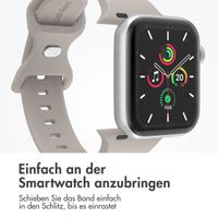 imoshion Silikon-Armband⁺ für  Apple Watch Series 1 t/m 9 / SE (38/40/41 mm) | Series 10 / 11 (42 mm) - Größe S/M - Stone