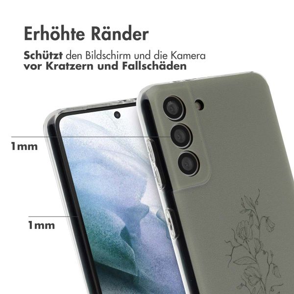 imoshion Design Hülle für das Samsung Galaxy S21 - Floral Green