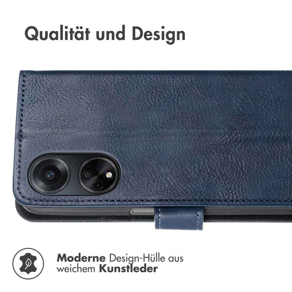 imoshion Luxuriöse Klapphülle Oppo A98 - Dunkelblau