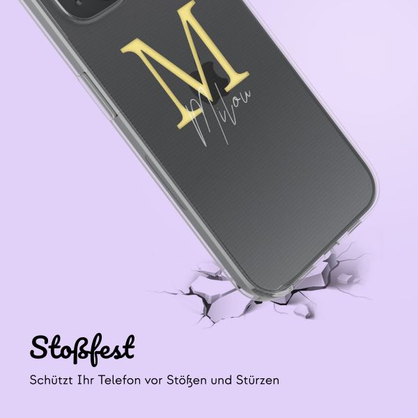 Personalisierte Hülle mit Buchstaben iPhone 14 - Transparent