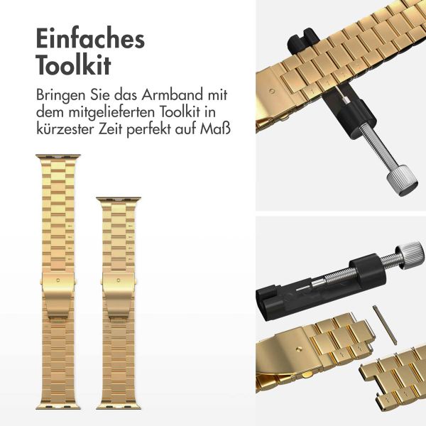 imoshion Edelstahlarmband für das Apple Watch Series 1 bis 9 / SE (38/40/41 mm) | Series 10 / 11 (42 mm) - Gold