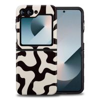 Selencia Vivid Back Cover Samsung Galaxy Z Flip 6 / Flip 7 FE - Art Wave Black