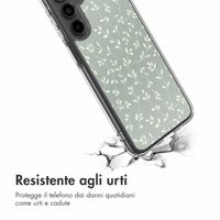 imoshion Design Hülle Samsung Galaxy A16 - Smoke Green Flowers