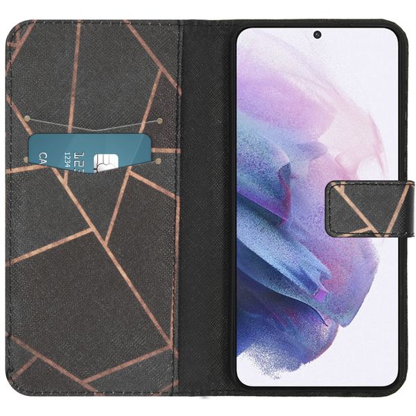 imoshion Design TPU Klapphülle Samsung Galaxy S21 Plus - Black Graphic